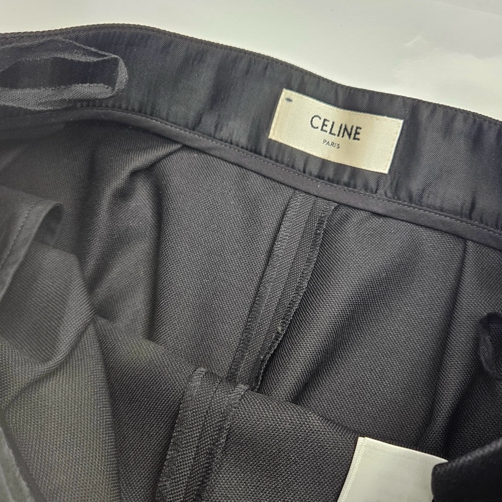 Celine Tuxedo Zouave Women’s Black 100% Wool Structured Balloon Pants Size 36 S - Picture 9 of 14
